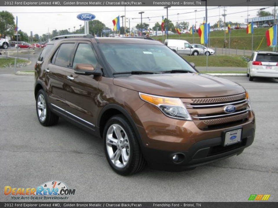 2012 Ford Explorer Limited 4WD Golden Bronze Metallic / Charcoal Black/Pecan Photo #4