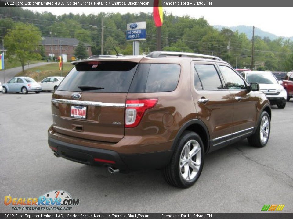 2012 Ford Explorer Limited 4WD Golden Bronze Metallic / Charcoal Black/Pecan Photo #6