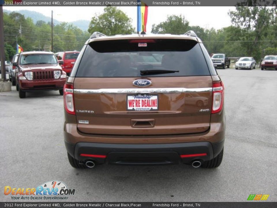 2012 Ford Explorer Limited 4WD Golden Bronze Metallic / Charcoal Black/Pecan Photo #7