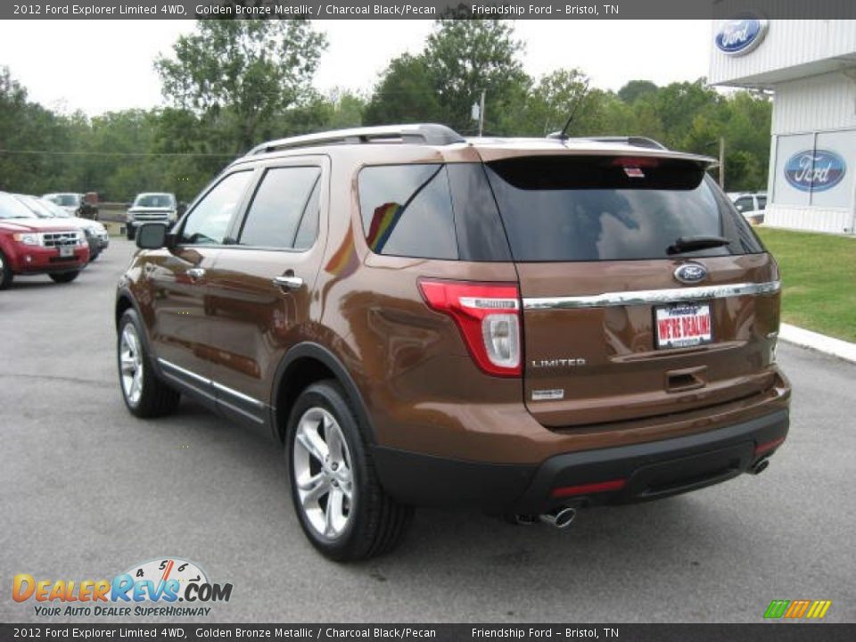 2012 Ford Explorer Limited 4WD Golden Bronze Metallic / Charcoal Black/Pecan Photo #8
