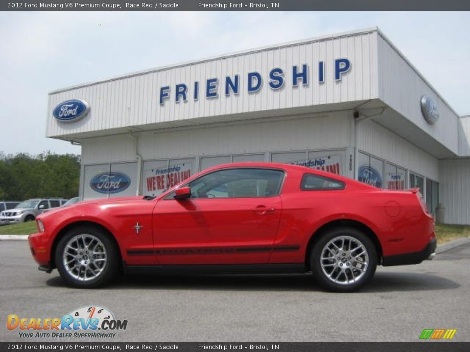 2012 Ford Mustang V6 Premium Coupe Race Red / Saddle Photo #1