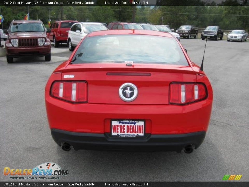 2012 Ford Mustang V6 Premium Coupe Race Red / Saddle Photo #7