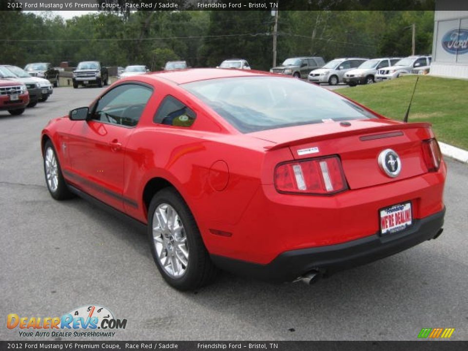 2012 Ford Mustang V6 Premium Coupe Race Red / Saddle Photo #8