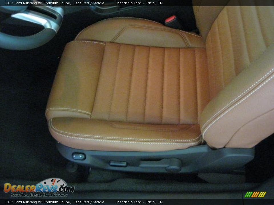2012 Ford Mustang V6 Premium Coupe Race Red / Saddle Photo #12