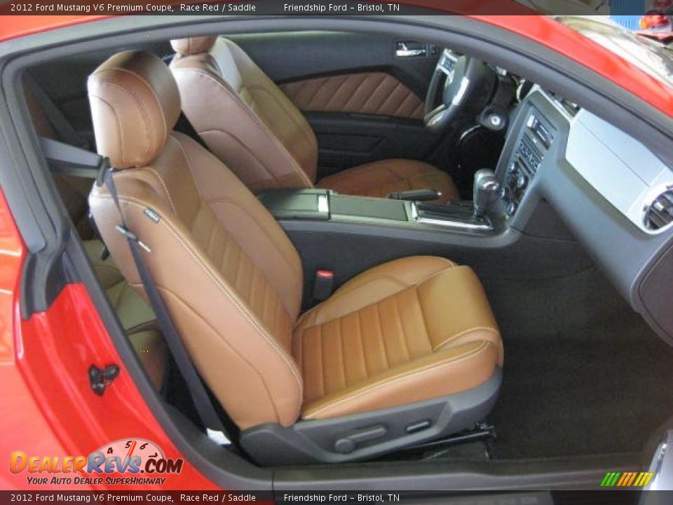 2012 Ford Mustang V6 Premium Coupe Race Red / Saddle Photo #15