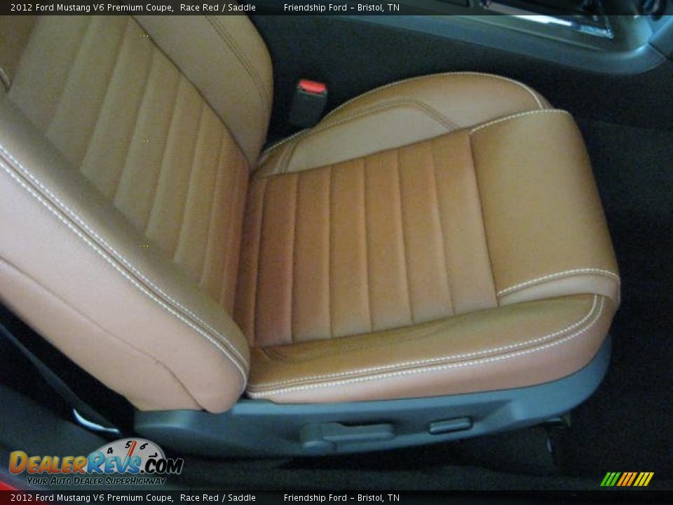 2012 Ford Mustang V6 Premium Coupe Race Red / Saddle Photo #16