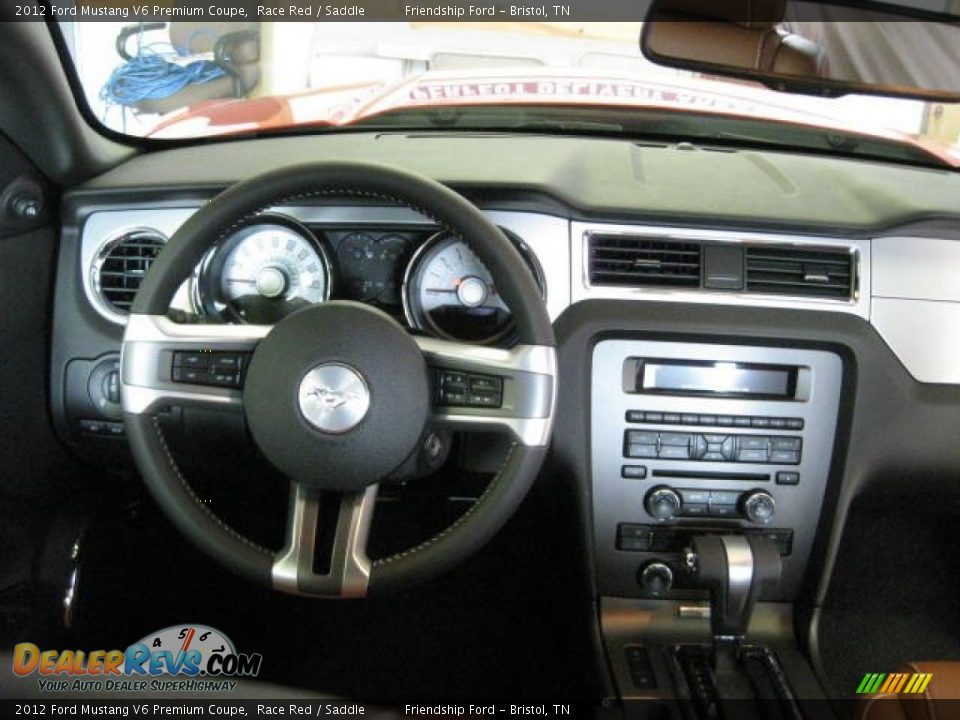 2012 Ford Mustang V6 Premium Coupe Race Red / Saddle Photo #18