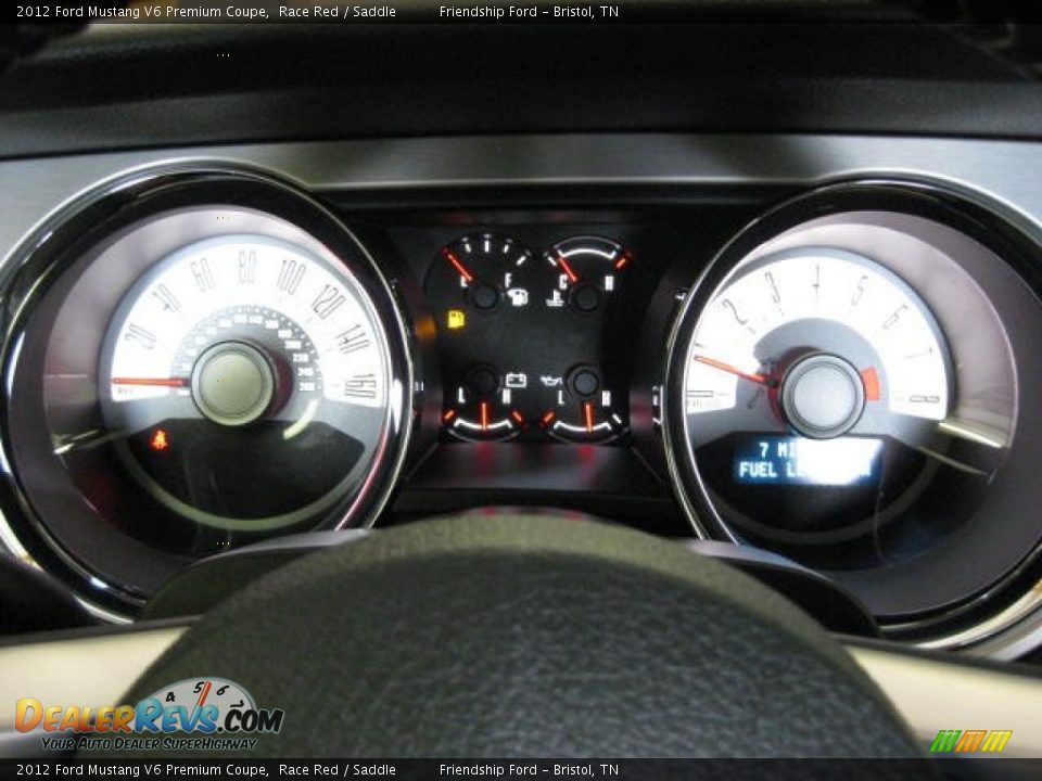 2012 Ford Mustang V6 Premium Coupe Race Red / Saddle Photo #21