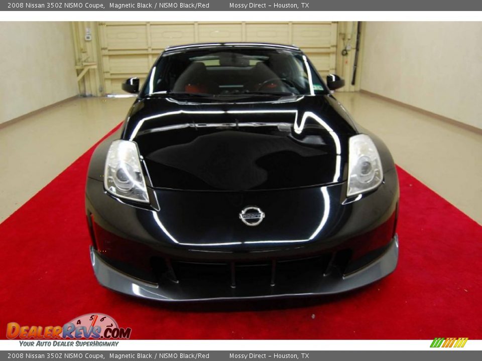 2008 Nissan 350Z NISMO Coupe Magnetic Black / NISMO Black/Red Photo #2