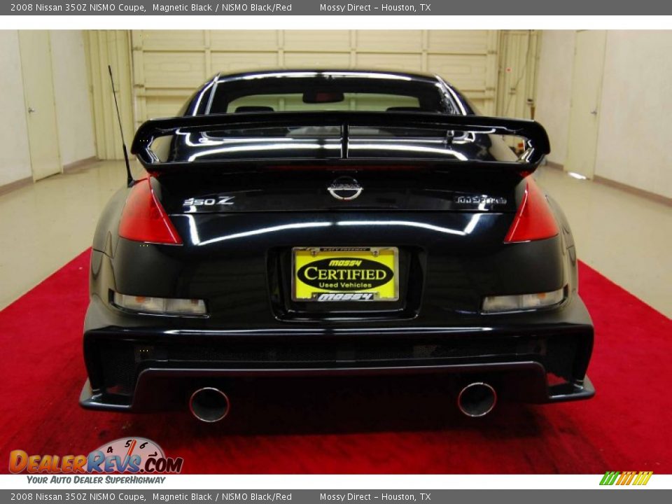 2008 Nissan 350Z NISMO Coupe Magnetic Black / NISMO Black/Red Photo #5