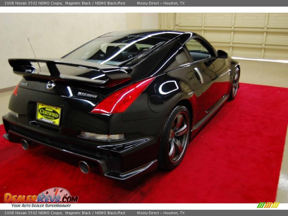 2008 Nissan 350Z NISMO Coupe Magnetic Black / NISMO Black/Red Photo #6