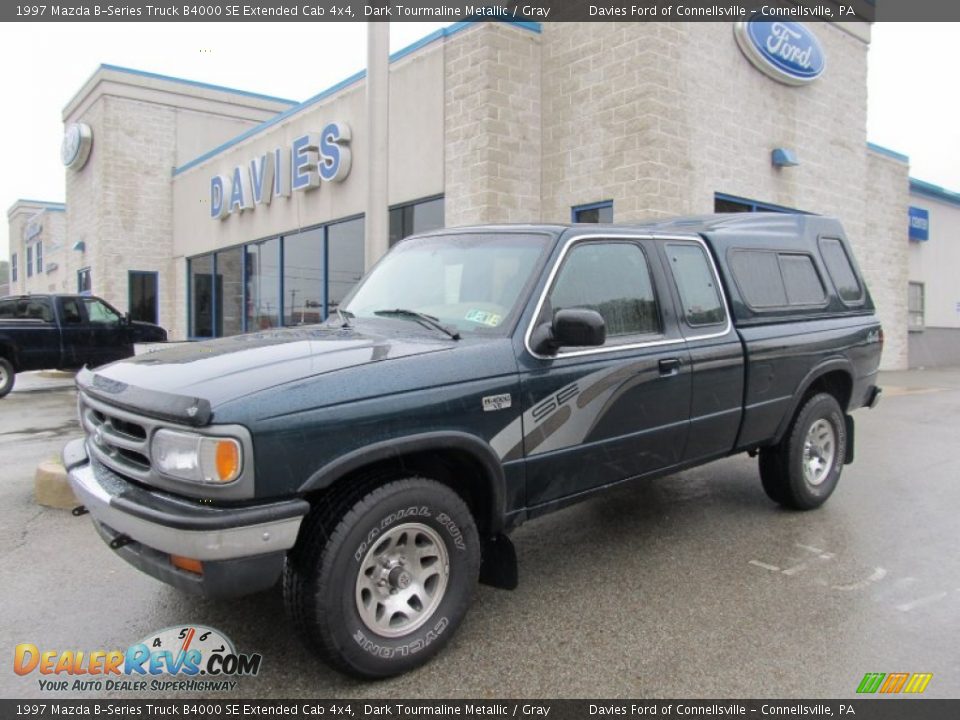 1997 Mazda B-Series Truck B4000 SE Extended Cab 4x4 Dark Tourmaline Metallic / Gray Photo #1