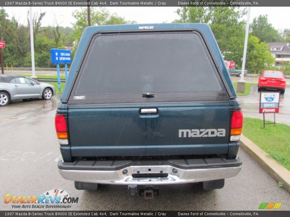 1997 Mazda B-Series Truck B4000 SE Extended Cab 4x4 Dark Tourmaline Metallic / Gray Photo #3