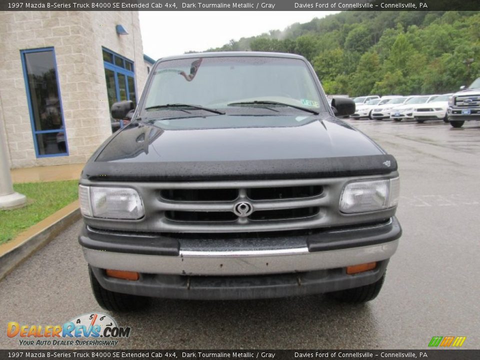 1997 Mazda B-Series Truck B4000 SE Extended Cab 4x4 Dark Tourmaline Metallic / Gray Photo #13