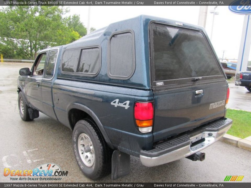 1997 Mazda B-Series Truck B4000 SE Extended Cab 4x4 Dark Tourmaline Metallic / Gray Photo #14