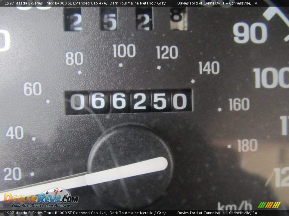 1997 Mazda B-Series Truck B4000 SE Extended Cab 4x4 Dark Tourmaline Metallic / Gray Photo #16