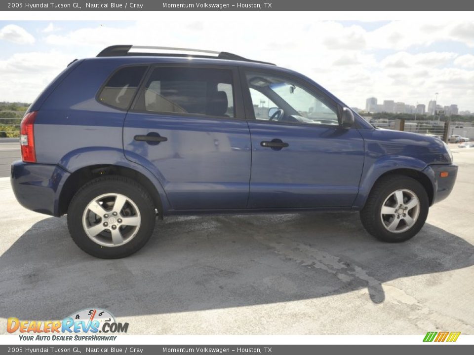 2005 Hyundai Tucson GL Nautical Blue / Gray Photo #6