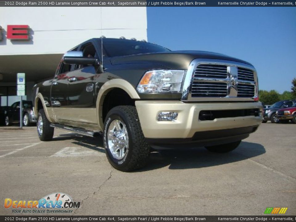 2012 Dodge Ram 2500 HD Laramie Longhorn Crew Cab 4x4 Sagebrush Pearl / Light Pebble Beige/Bark Brown Photo #1