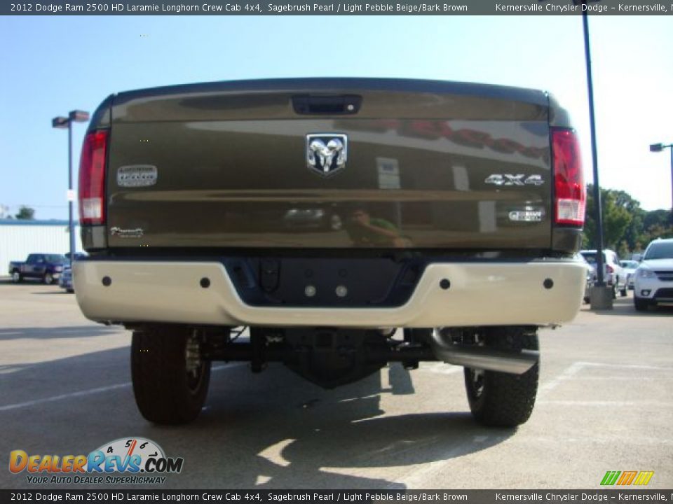 2012 Dodge Ram 2500 HD Laramie Longhorn Crew Cab 4x4 Sagebrush Pearl / Light Pebble Beige/Bark Brown Photo #4