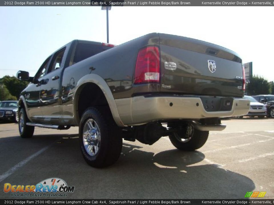 2012 Dodge Ram 2500 HD Laramie Longhorn Crew Cab 4x4 Sagebrush Pearl / Light Pebble Beige/Bark Brown Photo #5