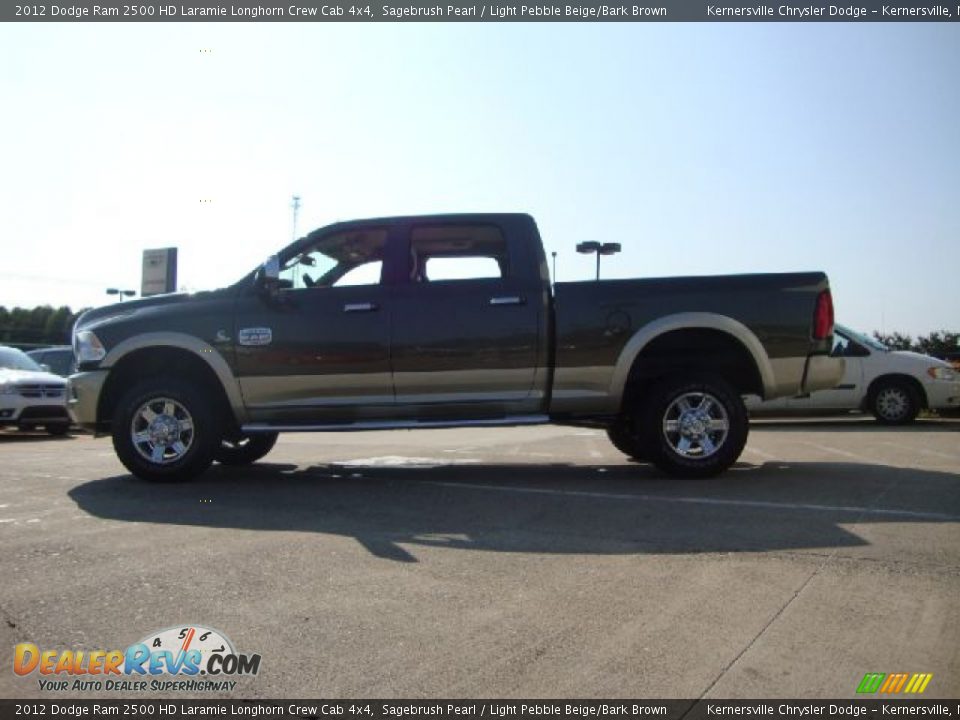 2012 Dodge Ram 2500 HD Laramie Longhorn Crew Cab 4x4 Sagebrush Pearl / Light Pebble Beige/Bark Brown Photo #6