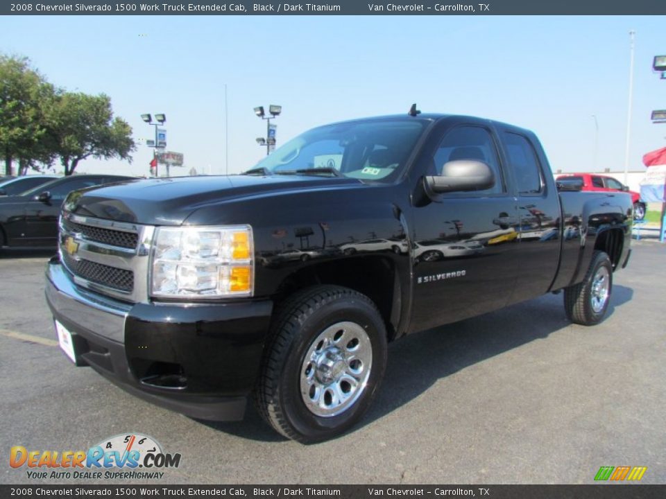 2008 Chevrolet Silverado 1500 Work Truck Extended Cab Black / Dark Titanium Photo #3