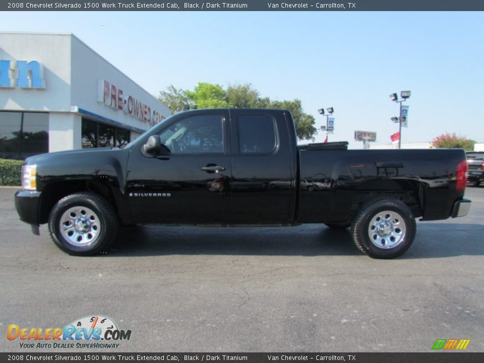 2008 Chevrolet Silverado 1500 Work Truck Extended Cab Black / Dark Titanium Photo #4