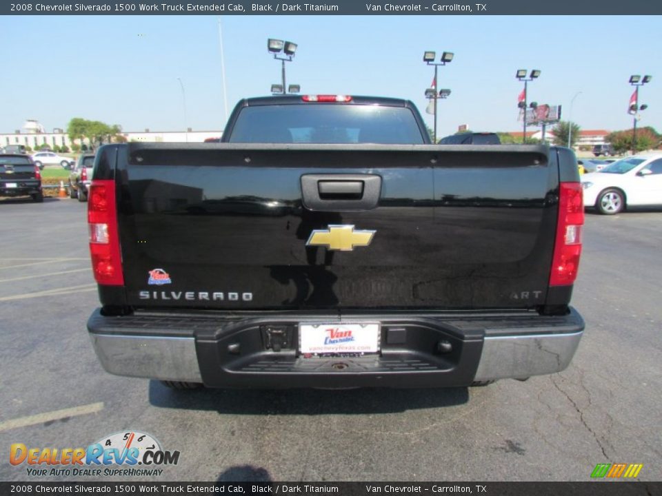 2008 Chevrolet Silverado 1500 Work Truck Extended Cab Black / Dark Titanium Photo #6