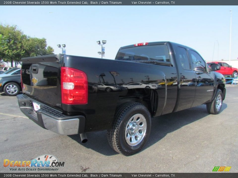 2008 Chevrolet Silverado 1500 Work Truck Extended Cab Black / Dark Titanium Photo #7