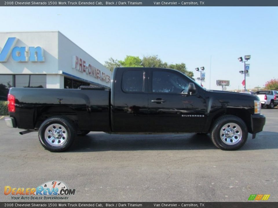 2008 Chevrolet Silverado 1500 Work Truck Extended Cab Black / Dark Titanium Photo #8