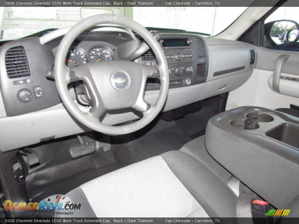 2008 Chevrolet Silverado 1500 Work Truck Extended Cab Black / Dark Titanium Photo #14