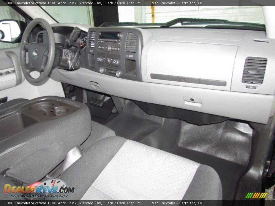 2008 Chevrolet Silverado 1500 Work Truck Extended Cab Black / Dark Titanium Photo #15
