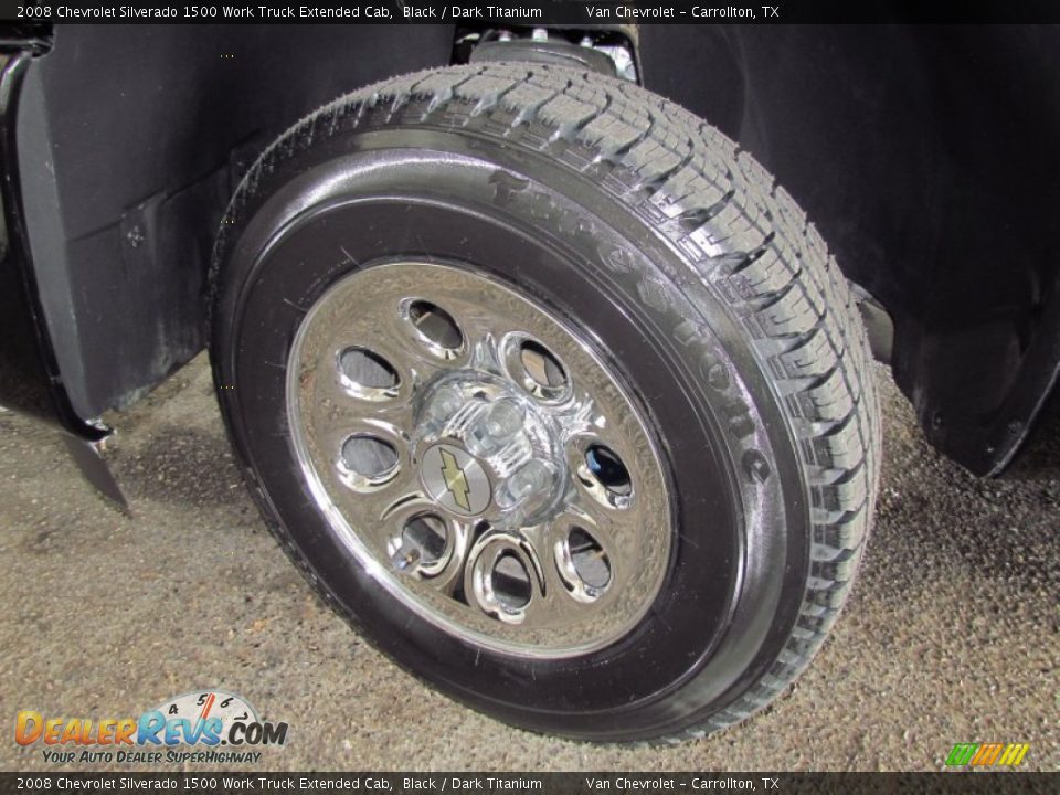 2008 Chevrolet Silverado 1500 Work Truck Extended Cab Black / Dark Titanium Photo #19