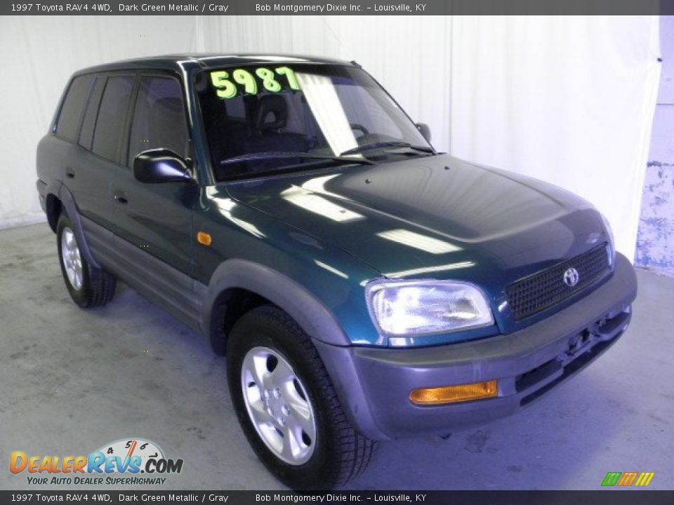 1997 Toyota RAV4 4WD Dark Green Metallic / Gray Photo #1