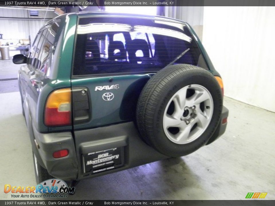 1997 Toyota RAV4 4WD Dark Green Metallic / Gray Photo #12