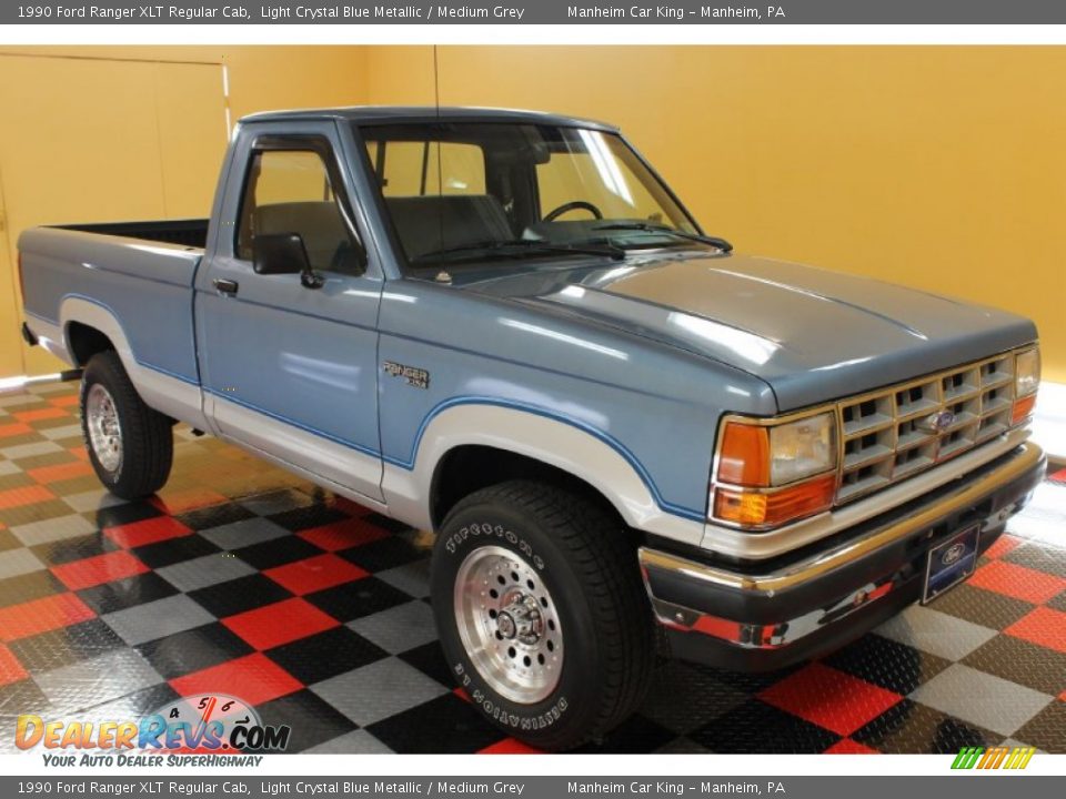 Light Crystal Blue Metallic 1990 Ford Ranger XLT Regular Cab Photo #1