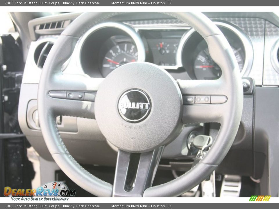 2008 Ford Mustang Bullitt Coupe Steering Wheel Photo #14