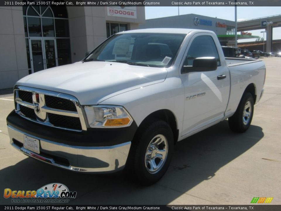 2011 Dodge Ram 1500 ST Regular Cab Bright White / Dark Slate Gray ...