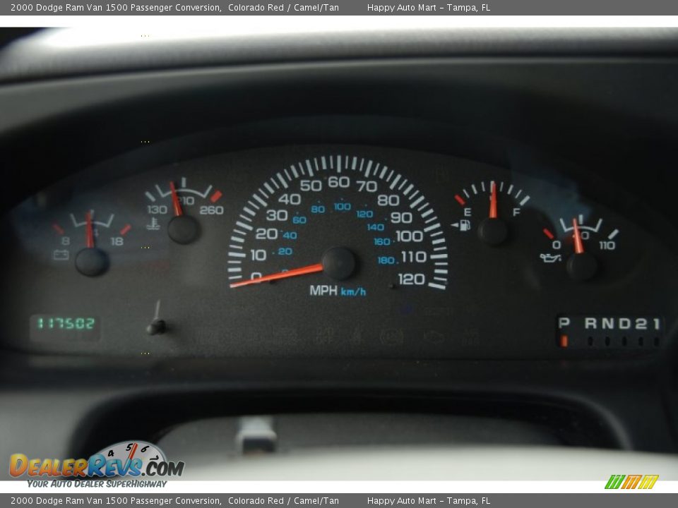 2000 Dodge Ram Van 1500 Passenger Conversion Gauges Photo #14