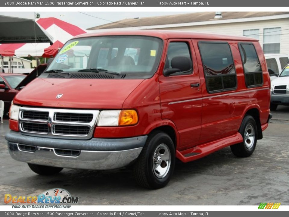 Front 3/4 View of 2000 Dodge Ram Van 1500 Passenger Conversion Photo #30