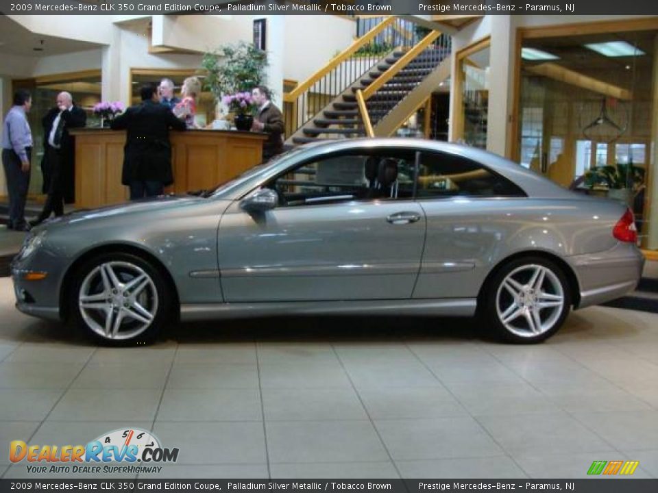 2009 Mercedes-Benz CLK 350 Grand Edition Coupe Palladium Silver Metallic / Tobacco Brown Photo #3