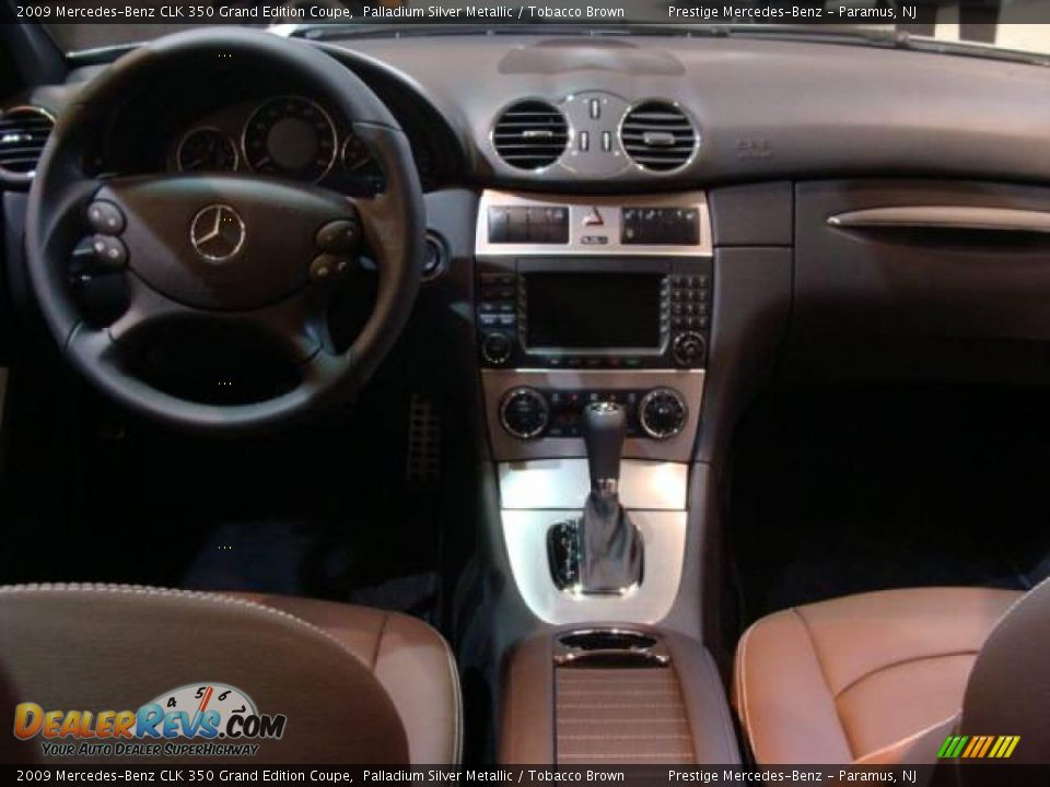2009 Mercedes-Benz CLK 350 Grand Edition Coupe Palladium Silver Metallic / Tobacco Brown Photo #10