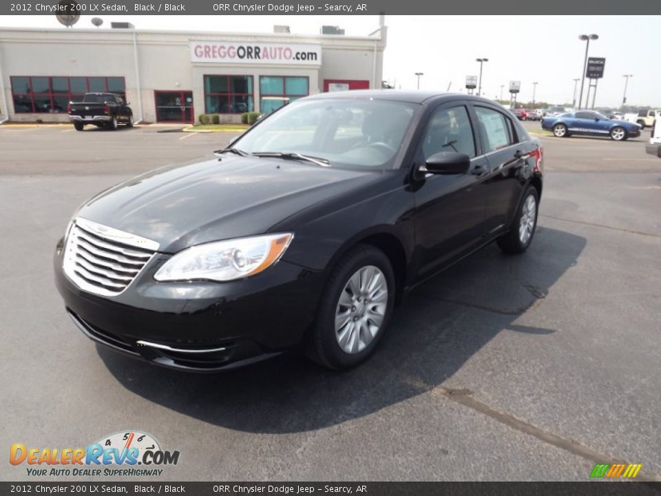 2012 Chrysler 200 LX Sedan Black / Black Photo #1