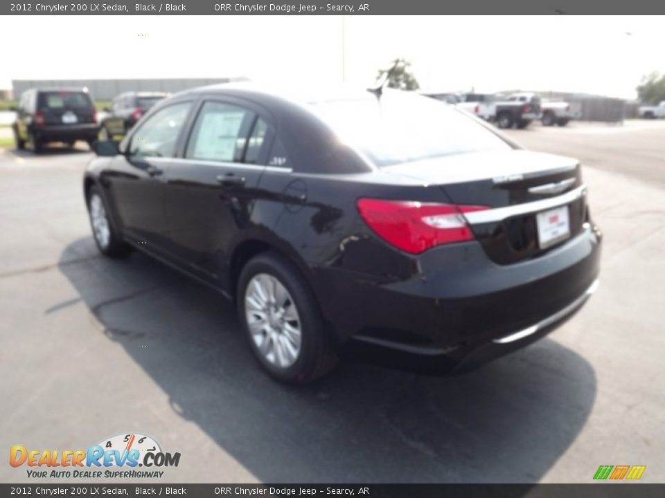 2012 Chrysler 200 LX Sedan Black / Black Photo #7