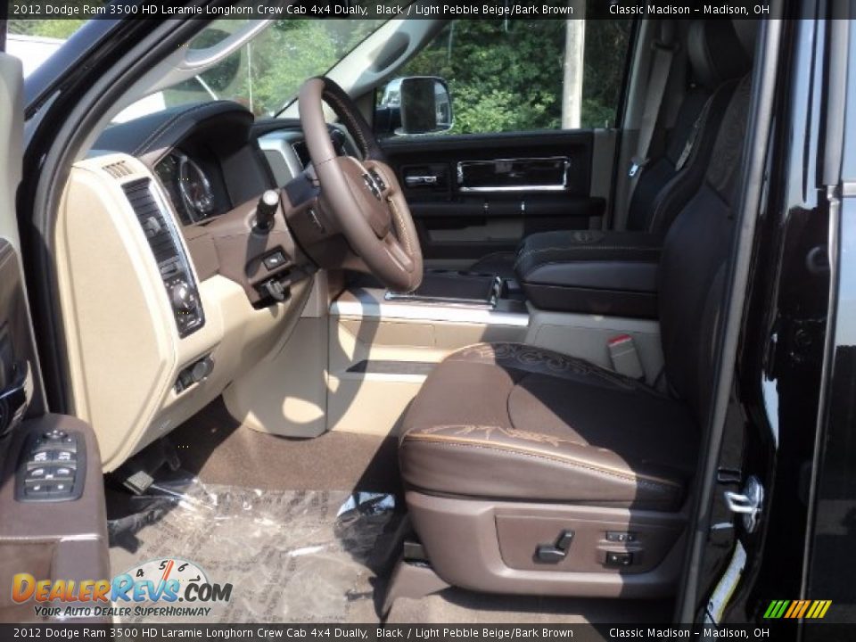 Light Pebble Beige Bark Brown Interior 2012 Dodge Ram 3500