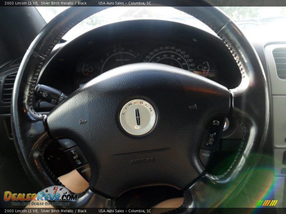 2003 Lincoln LS V8 Silver Birch Metallic / Black Photo #10