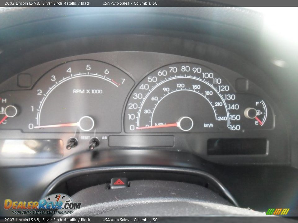 2003 Lincoln LS V8 Silver Birch Metallic / Black Photo #14
