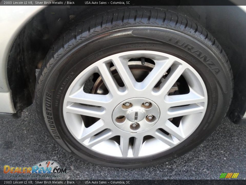 2003 Lincoln LS V8 Silver Birch Metallic / Black Photo #30