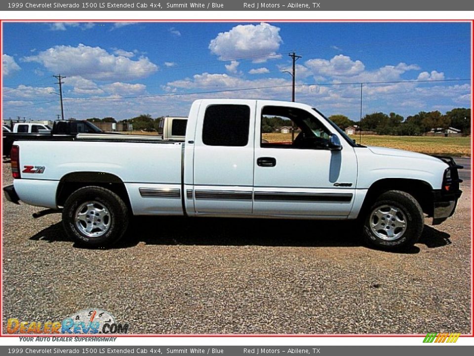 Summit White 1999 Chevrolet Silverado 1500 LS Extended Cab 4x4 Photo #8