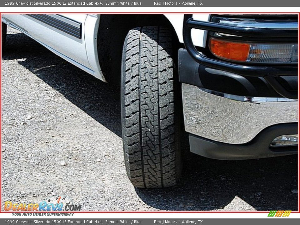 1999 Chevrolet Silverado 1500 LS Extended Cab 4x4 Summit White / Blue Photo #11